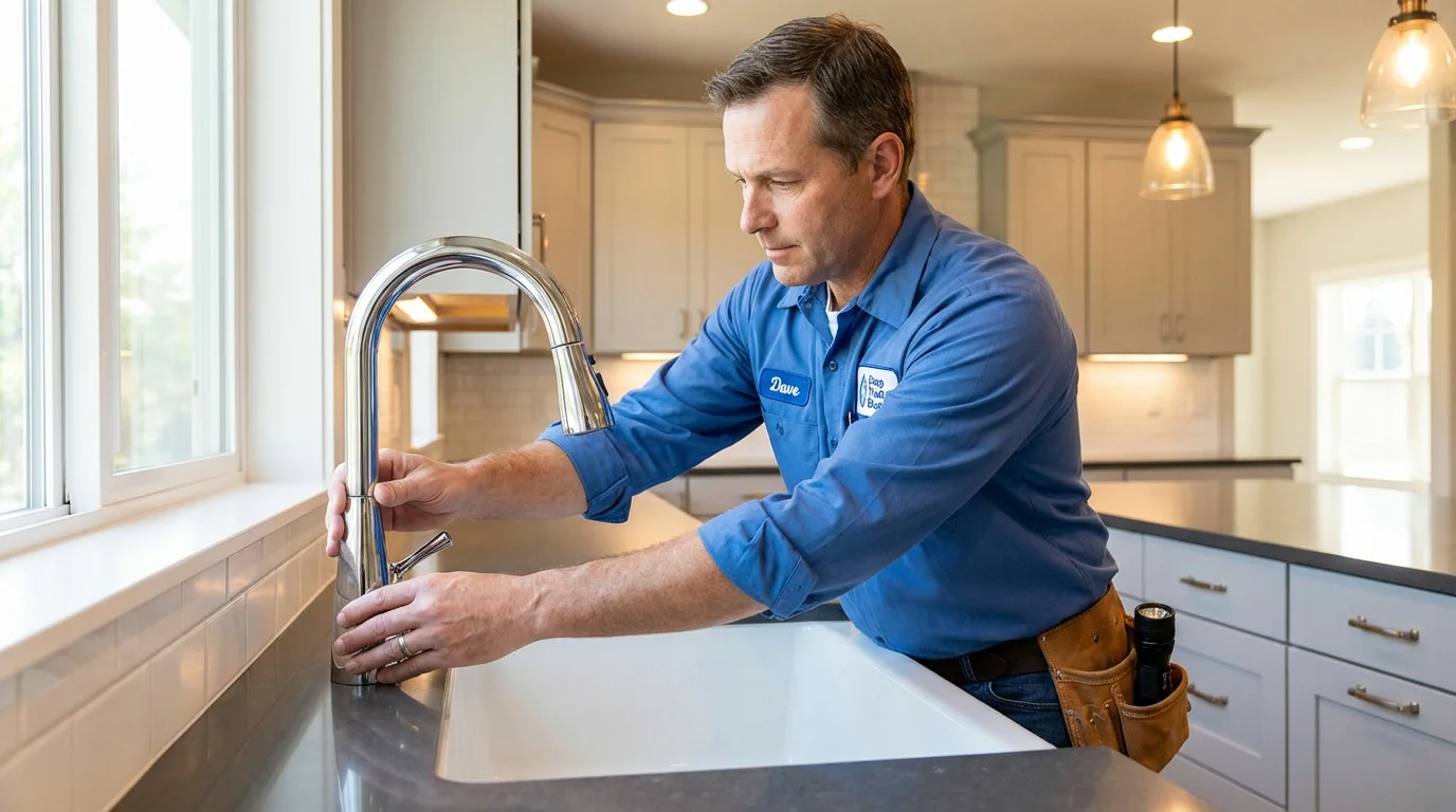 Kitchen faucet installation by Johns Plumbing LLC in Lansdowne